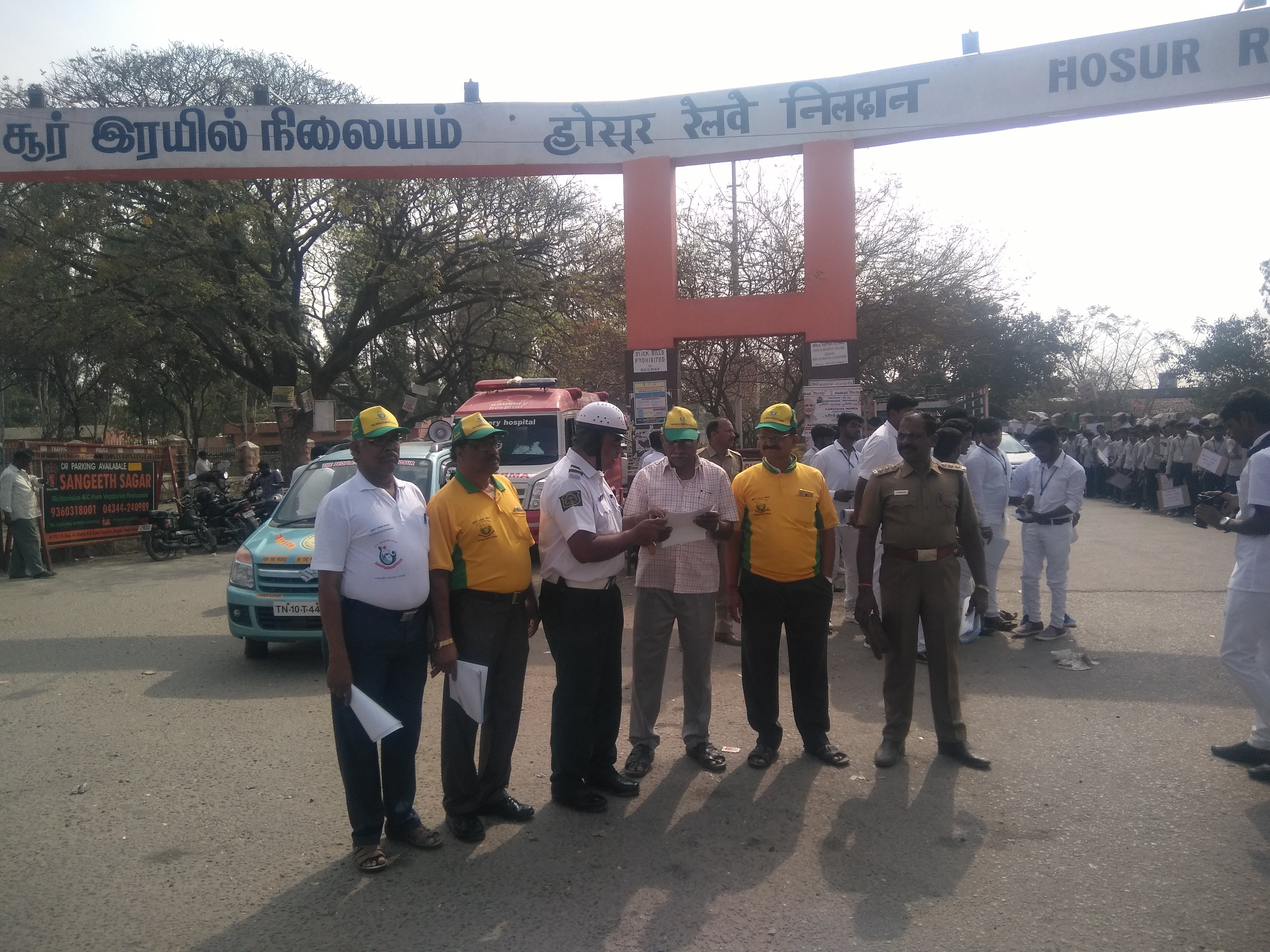 Road Safety Rally with RTO & Police from Hosur Railway Station